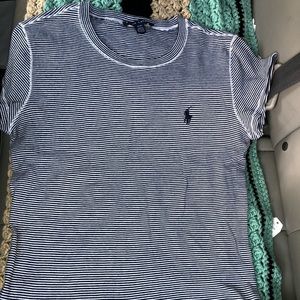 Blue/White Stripe Ralph Lauren Polo Shitt